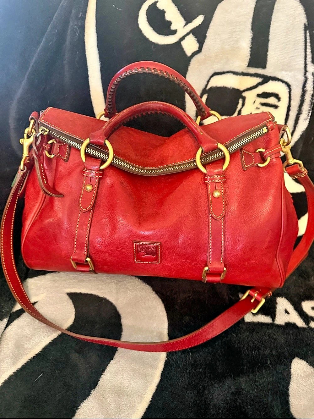 Dooney & Bourke Florentine Red Leather Satchel